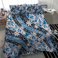 Ninamu Tahiti Tiare Monstera Bedding Set Polynesian Pattern Curve Style - Polynesian Pride