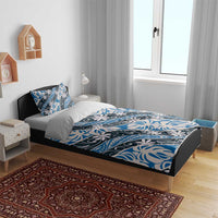 Ninamu Tahiti Tiare Monstera Bedding Set Polynesian Pattern Curve Style - Polynesian Pride