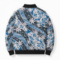 Ninamu Tahiti Tiare Monstera Bomber Puffer Jacket Polynesian Pattern Curve Style - Polynesian Pride