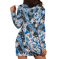 Ninamu Tahiti Tiare Monstera Hoodie Dress Polynesian Pattern Curve Style - Polynesian Pride