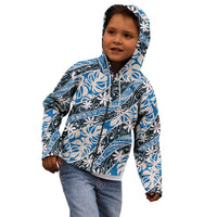 Ninamu Tahiti Tiare Monstera Kid Hoodie Polynesian Pattern Curve Style - Polynesian Pride