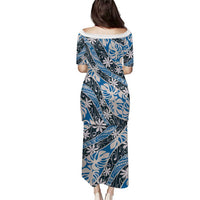 Ninamu Tahiti Tiare Monstera Puletasi Polynesian Pattern Curve Style - Polynesian Pride