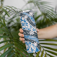 Ninamu Tahiti Tiare Monstera Skinny Tumbler Polynesian Pattern Curve Style - Polynesian Pride