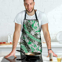 Matie Tahiti Tiare Monstera Apron Polynesian Pattern Curve Style - Polynesian Pride