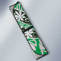 Matie Tahiti Tiare Monstera Auto Sun Shade Polynesian Pattern Curve Style - Polynesian Pride