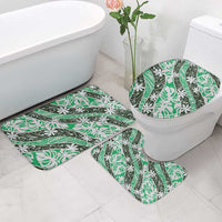 Matie Tahiti Tiare Monstera Bathroom Set Polynesian Pattern Curve Style - Polynesian Pride
