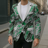 Matie Tahiti Tiare Monstera Blazer Polynesian Pattern Curve Style - Polynesian Pride