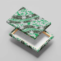 Matie Tahiti Tiare Monstera Canvas Wall Art Polynesian Pattern Curve Style - Polynesian Pride