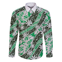 Matie Tahiti Tiare Monstera Family Matching Puletasi and Hawaiian Shirt Polynesian Pattern Curve Style - Polynesian Pride