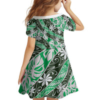Matie Tahiti Tiare Monstera Family Matching Short Sleeve Bodycon Dress and Hawaiian Shirt Polynesian Pattern Curve Style - Polynesian Pride