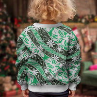 Matie Tahiti Tiare Monstera Kid Ugly Christmas Sweater Polynesian Pattern Curve Style - Polynesian Pride