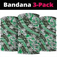 Matie Tahiti Tiare Monstera Neck Gaiter Polynesian Pattern Curve Style - Polynesian Pride