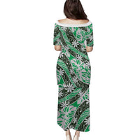 Matie Tahiti Tiare Monstera Puletasi Polynesian Pattern Curve Style - Polynesian Pride