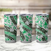 Matie Tahiti Tiare Monstera Tumbler Cup Polynesian Pattern Curve Style - Polynesian Pride