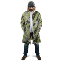 Olive Tahiti Tiare Monstera Cloak Polynesian Pattern Curve Style LT01 - Polynesian Pride