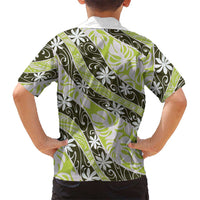 Olive Tahiti Tiare Monstera Family Matching Mermaid Dress and Hawaiian Shirt Polynesian Pattern Curve Style LT01 - Polynesian Pride