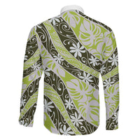 Olive Tahiti Tiare Monstera Family Matching Summer Maxi Dress and Hawaiian Shirt Polynesian Pattern Curve Style LT01 - Polynesian Pride