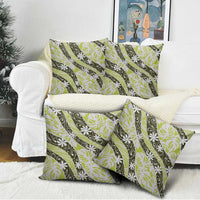Olive Tahiti Tiare Monstera Pillow Cover Polynesian Pattern Curve Style LT01 - Polynesian Pride