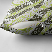 Olive Tahiti Tiare Monstera Pillow Cover Polynesian Pattern Curve Style LT01 - Polynesian Pride