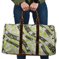 Olive Tahiti Tiare Monstera Travel Bag Polynesian Pattern Curve Style LT01 Olive - Polynesian Pride