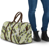 Olive Tahiti Tiare Monstera Travel Bag Polynesian Pattern Curve Style LT01 - Polynesian Pride