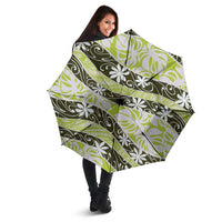 Olive Tahiti Tiare Monstera Umbrella Polynesian Pattern Curve Style LT01 - Polynesian Pride