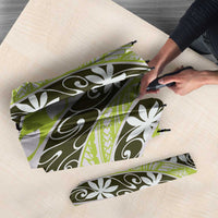 Olive Tahiti Tiare Monstera Umbrella Polynesian Pattern Curve Style LT01 - Polynesian Pride