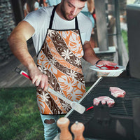 Puatou Tahiti Tiare Monstera Apron Polynesian Pattern Curve Style LT01 - Polynesian Pride