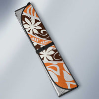 Puatou Tahiti Tiare Monstera Auto Sun Shade Polynesian Pattern Curve Style LT01 - Polynesian Pride