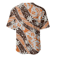 Puatou Tahiti Tiare Monstera Baseball Jersey Polynesian Pattern Curve Style LT01 - Polynesian Pride