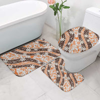 Puatou Tahiti Tiare Monstera Bathroom Set Polynesian Pattern Curve Style LT01 - Polynesian Pride