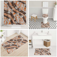 Puatou Tahiti Tiare Monstera Bathroom Set Polynesian Pattern Curve Style LT01 - Polynesian Pride