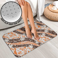 Puatou Tahiti Tiare Monstera Bathroom Set Polynesian Pattern Curve Style LT01 - Polynesian Pride