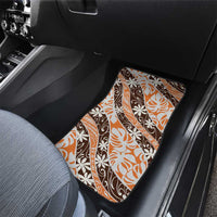 Puatou Tahiti Tiare Monstera Car Mats Polynesian Pattern Curve Style LT01 - Polynesian Pride