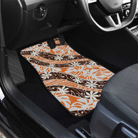 Puatou Tahiti Tiare Monstera Car Mats Polynesian Pattern Curve Style LT01 - Polynesian Pride