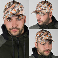 Puatou Tahiti Tiare Monstera Classic Cap Polynesian Pattern Curve Style - Polynesian Pride
