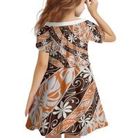 Puatou Tahiti Tiare Monstera Family Matching Short Sleeve Bodycon Dress and Hawaiian Shirt Polynesian Pattern Curve Style LT01 - Polynesian Pride