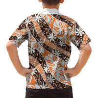 Puatou Tahiti Tiare Monstera Family Matching Summer Maxi Dress and Hawaiian Shirt Polynesian Pattern Curve Style LT01 - Polynesian Pride