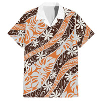 Puatou Tahiti Tiare Monstera Hawaiian Shirt Polynesian Pattern Curve Style - Polynesian Pride