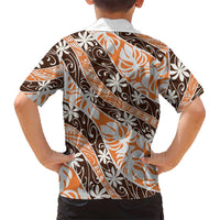 Puatou Tahiti Tiare Monstera Hawaiian Shirt Polynesian Pattern Curve Style - Polynesian Pride