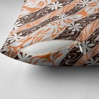 Puatou Tahiti Tiare Monstera Pillow Cover Polynesian Pattern Curve Style LT01 - Polynesian Pride