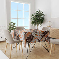 Puatou Tahiti Tiare Monstera Tablecloth Polynesian Pattern Curve Style LT01 - Polynesian Pride