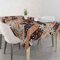 Puatou Tahiti Tiare Monstera Tablecloth Polynesian Pattern Curve Style LT01 - Polynesian Pride