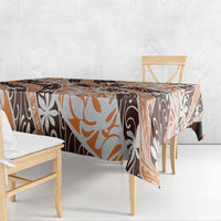 Puatou Tahiti Tiare Monstera Tablecloth Polynesian Pattern Curve Style LT01 - Polynesian Pride