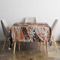Puatou Tahiti Tiare Monstera Tablecloth Polynesian Pattern Curve Style LT01 - Polynesian Pride