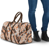 Puatou Tahiti Tiare Monstera Travel Bag Polynesian Pattern Curve Style LT01 - Polynesian Pride
