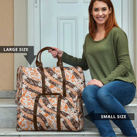 Puatou Tahiti Tiare Monstera Travel Bag Polynesian Pattern Curve Style LT01 - Polynesian Pride