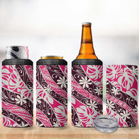Tarona Tahiti Tiare Monstera 4 in 1 Can Cooler Tumbler Polynesian Pattern Curve Style LT01 - Polynesian Pride
