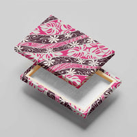 Tarona Tahiti Tiare Monstera Canvas Wall Art Polynesian Pattern Curve Style - Polynesian Pride