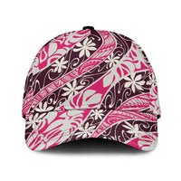 Tarona Tahiti Tiare Monstera Classic Cap Polynesian Pattern Curve Style LT01 Universal Fit Pink - Polynesian Pride
